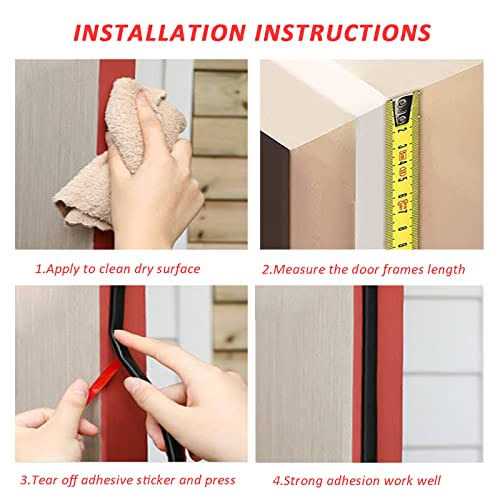 Weather Stripping Door Seal Strip,Self-Adhesive Rubber D-Shape Door Weather Stripping Sealers for Door Frame Window Insulation Large Gap - Inhomebuy