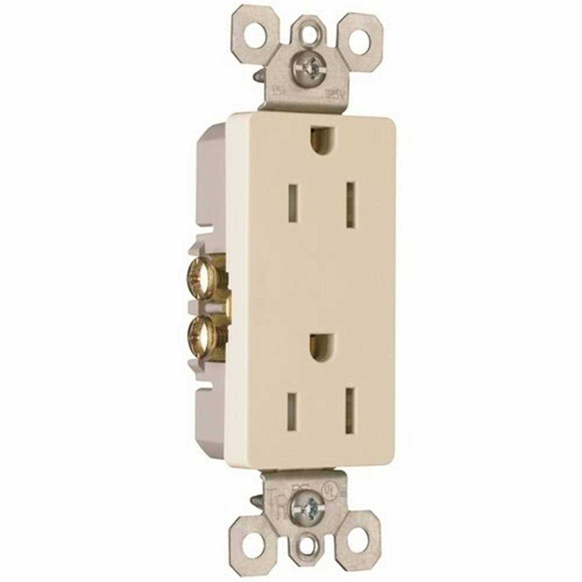 Pass & Seymour Decorator Tamper-Resistant Receptacle. 15 Amp 885TR - Inhomebuy