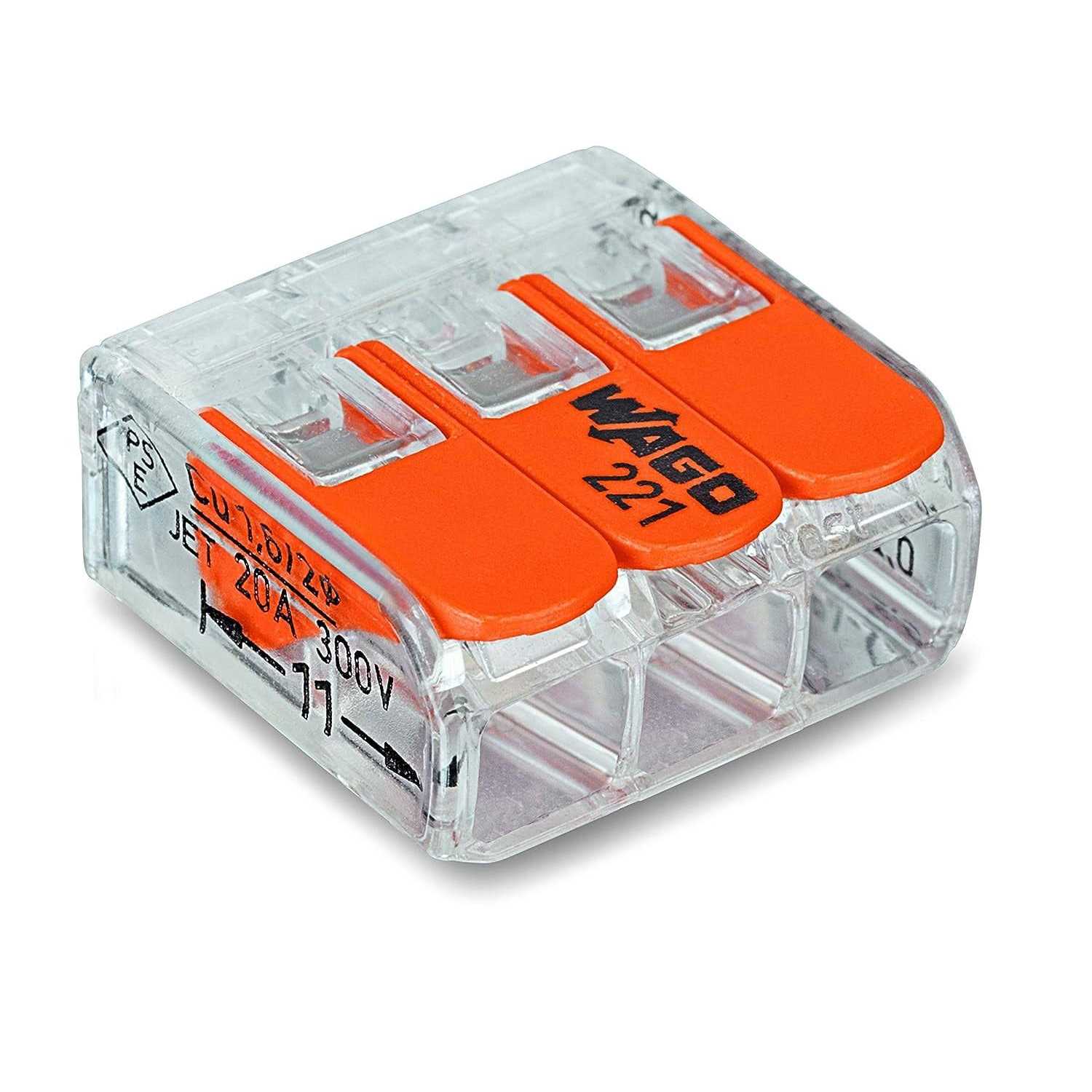 Wago 221 Series 2 Port Lever Wire Connector 3014061 - Inhomebuy