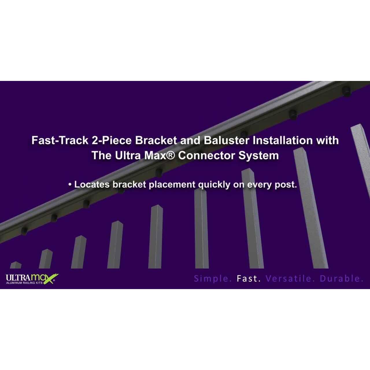 Ultra Max 2.5 in. x 2.5 in. x Textured Powder Coated Aluminum Deck Post Kit - Inhomebuy