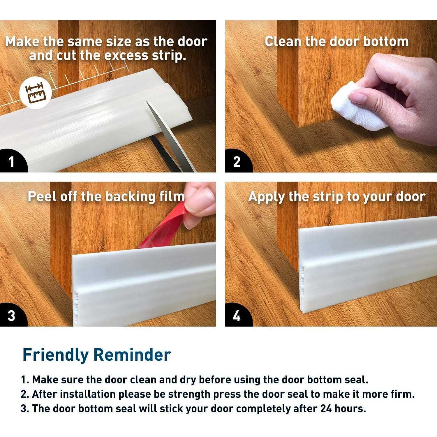 Door Draft Stopper Draft Stopper for Bottom of Door,Under Door Draft Stopper Weather Stripping,30-36 Door Draft Blocker,Front Door Draft Stopper - Inhomebuy