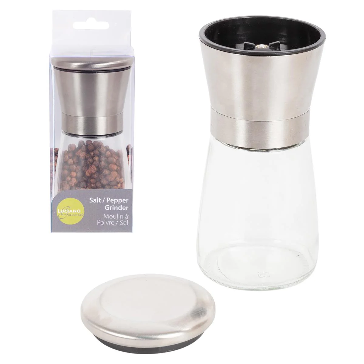 L.Gourmet Salt / Pepper Grinder, 6.6x13.8cm | 70950 - Inhomebuy