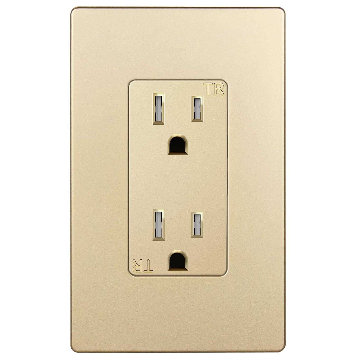Enerlites Elite Series Decorator Receptacle Child Safe Tamper-Resistant Outlet - Inhomebuy