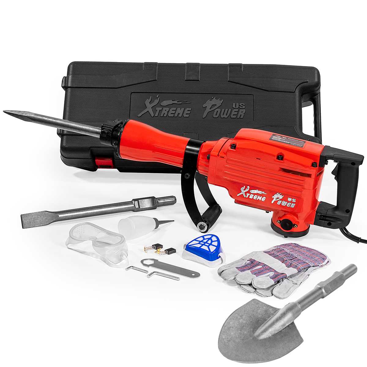 XtremepowerUS 2200-Watt Demolition Jack Hammer Concrete Breaker Kit - Inhomebuy