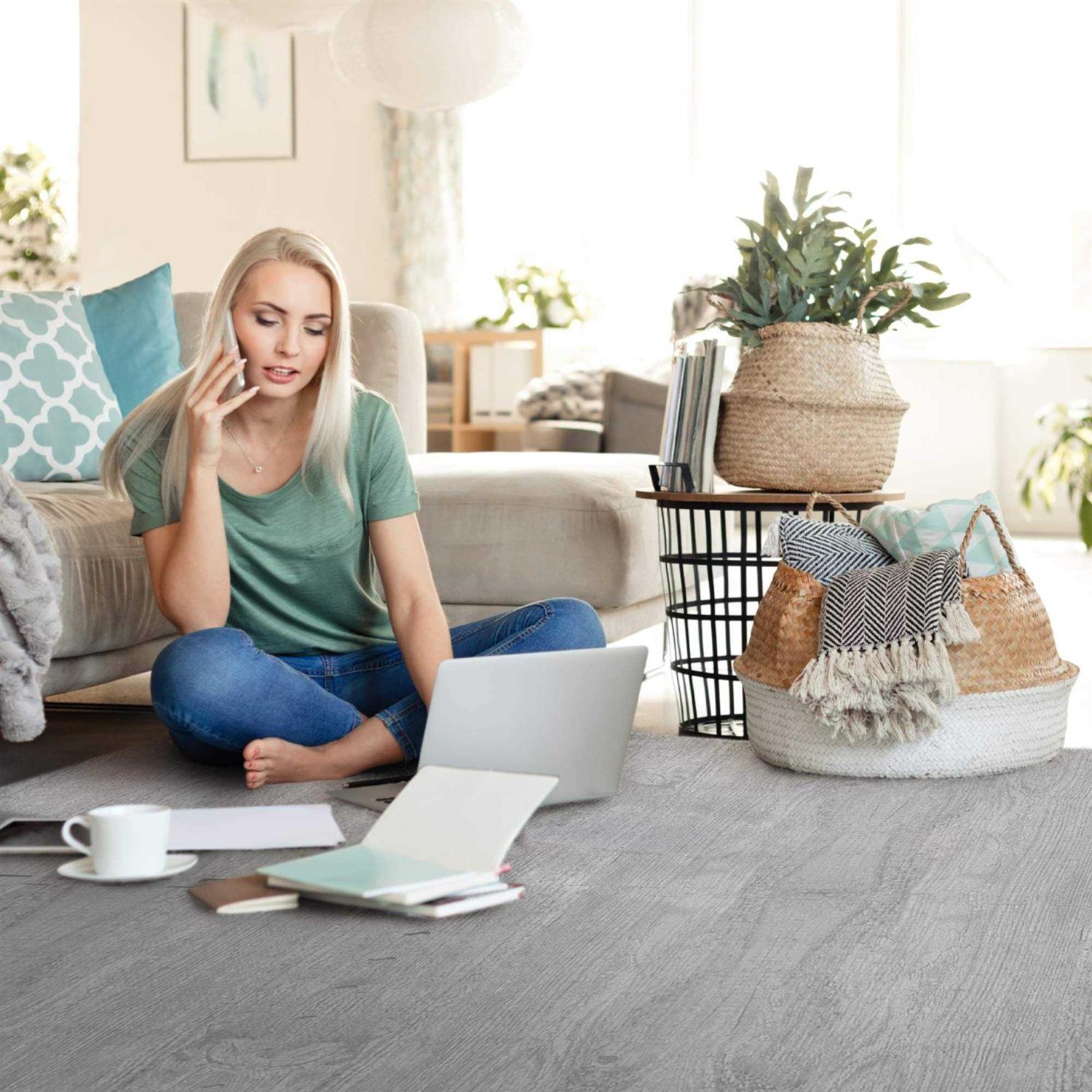 We Sell Mats Forest Floor Farmhouse Collection 3/8 inch Thick Printed Wood Grain - Inhomebuy