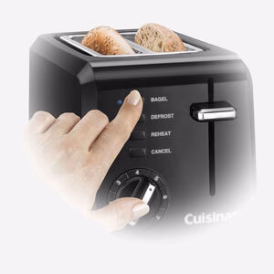 Cuisinart Toaster: 2-slice, bagel, reheat, defrost, 7 browning levels, black | CPT-122BKC - Inhomebuy