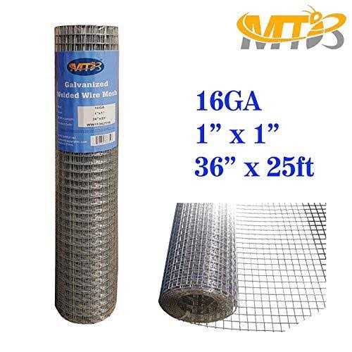 MTB Supply MTB Black PVC Coated Welded Wire Mesh Garden Economy Fence 1 Inch x 1 Inch 16GA - Inhomebuy