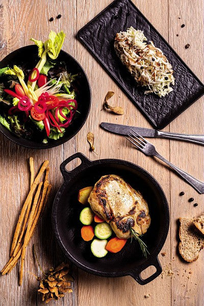 Steak Plate 33x24cm/h Vulcania Black - Inhomebuy