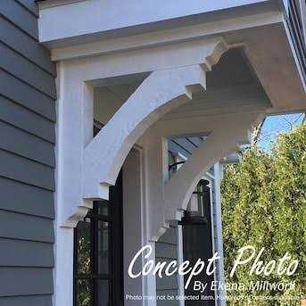 Ekena Millwork 6W x Traditional Craftsman Rough Sawn Bracket - Inhomebuy