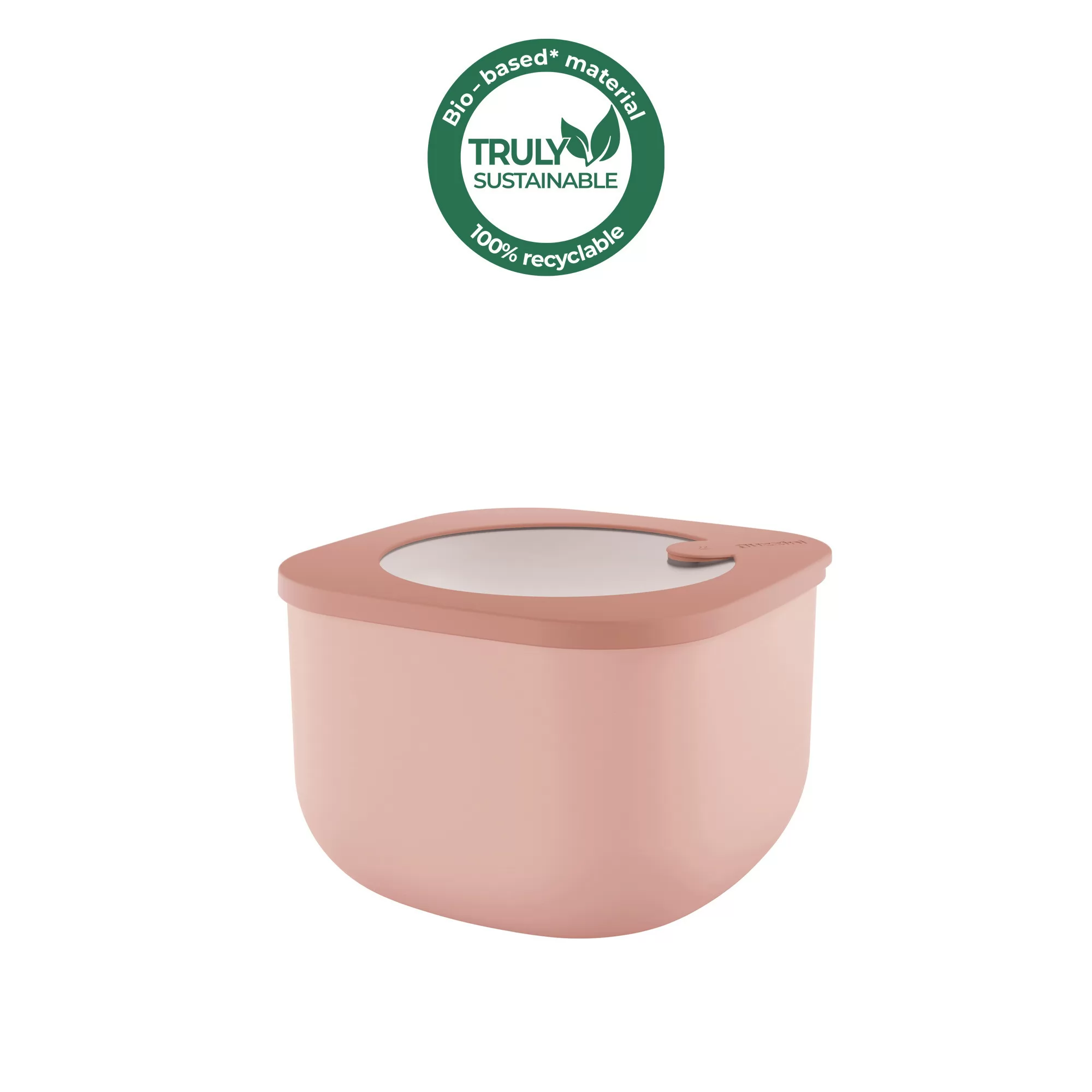 M STORE&MORE - Deep airtight fridge/freezer/microwave containers Peach blossom pink 1550cc - Inhomebuy