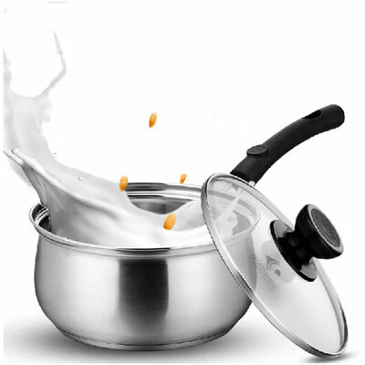 Charms Stainless-Steel Sauce Pan with Glass Lid |18JAC10| 18cm - Inhomebuy