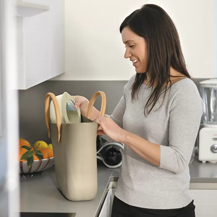 S STORE&MORE - Deep airtight fridge/freezer/microwave containers 750cc Clay - Inhomebuy