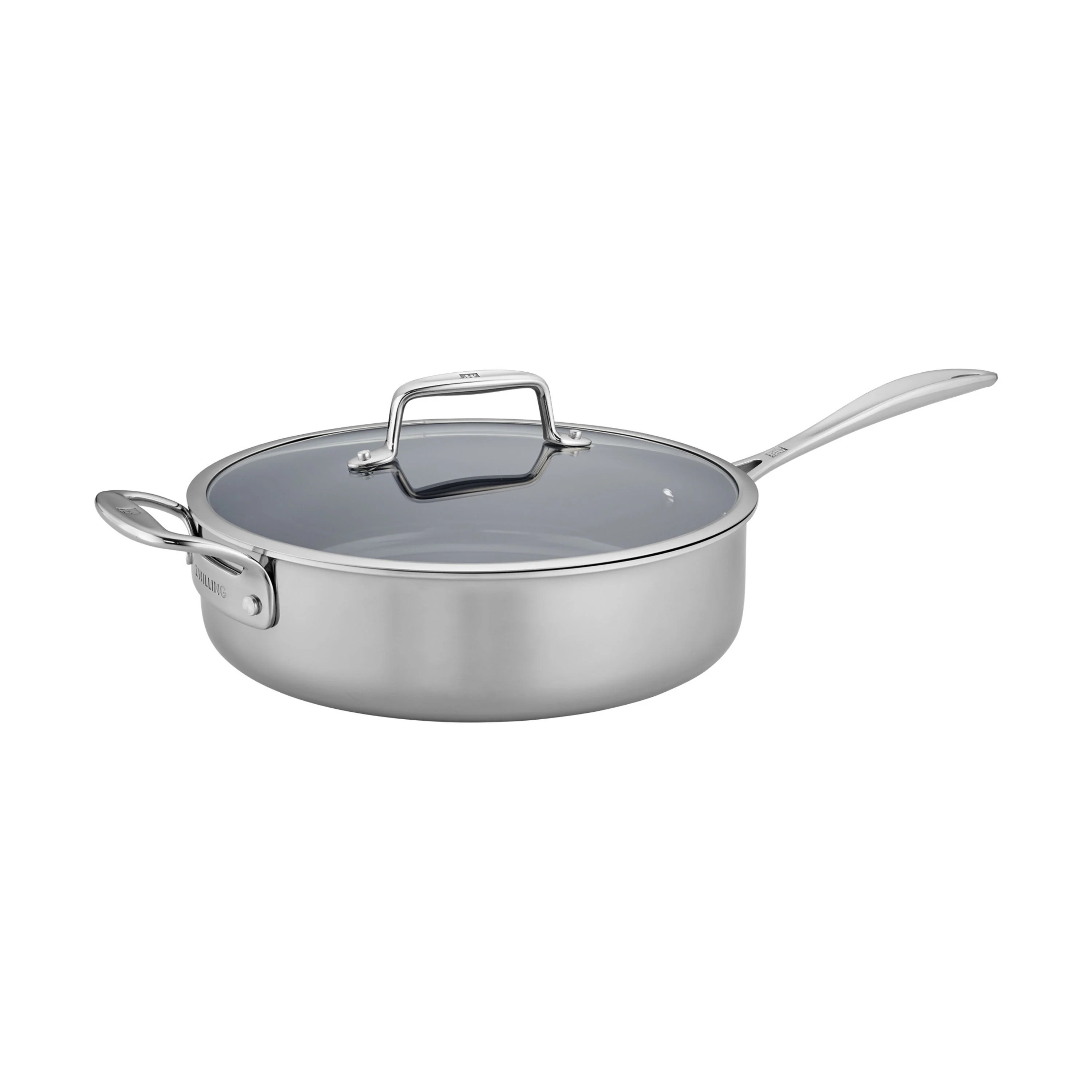 ZWILLING 5 Qt. Stainless Steel Ceramic Non-Stick Sauté Pan, Clad CFX Series - Inhomebuy