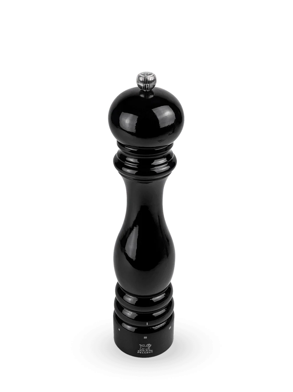 Peugeot Paris u'Select Salt Mill in Wood Black Lacquered 27 cm - 11in - Inhomebuy