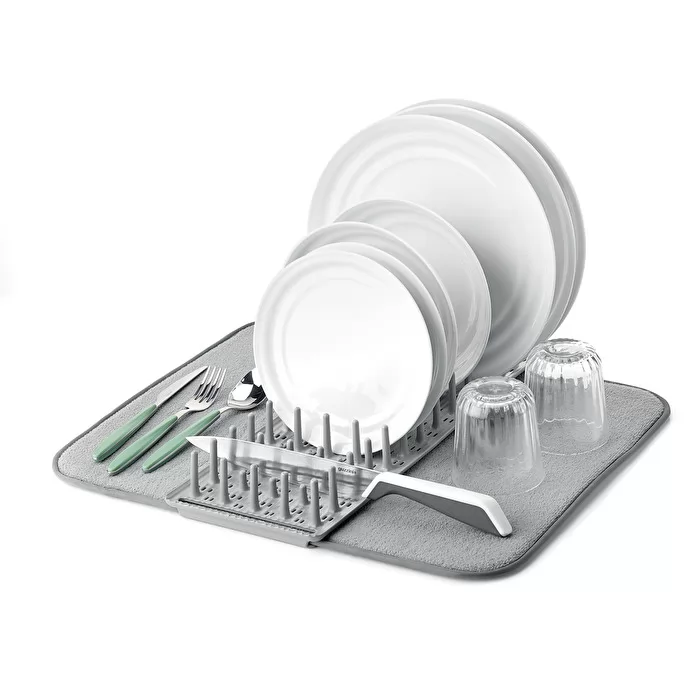 'Dry & Safe' Dish Drainer With Mat Milk White - Inhomebuy