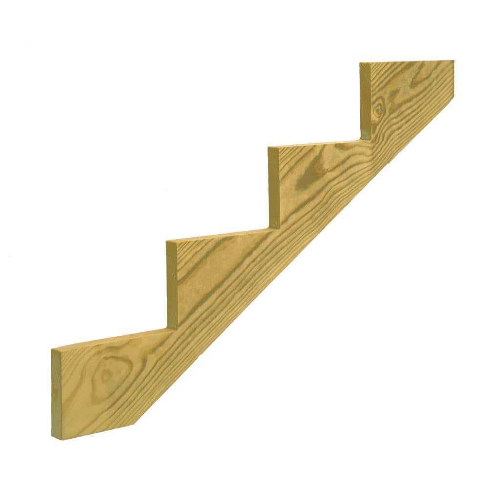 ProWood 6-Step Ground Contact Pressure Treated Pine Stair Stringer - Inhomebuy