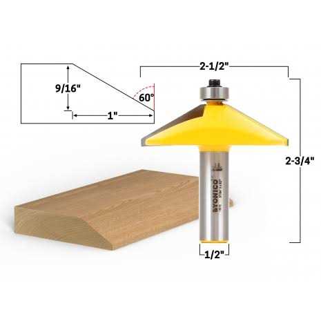 Yonico 33209q Top Bearing Ultra-Performance Compression Flush Trim Router Bit 14-inch Shank - Inhomebuy