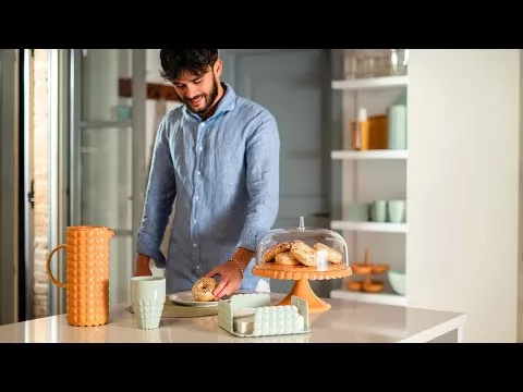 Serving Cup cm 12 Tiffany Mauve Green - Inhomebuy