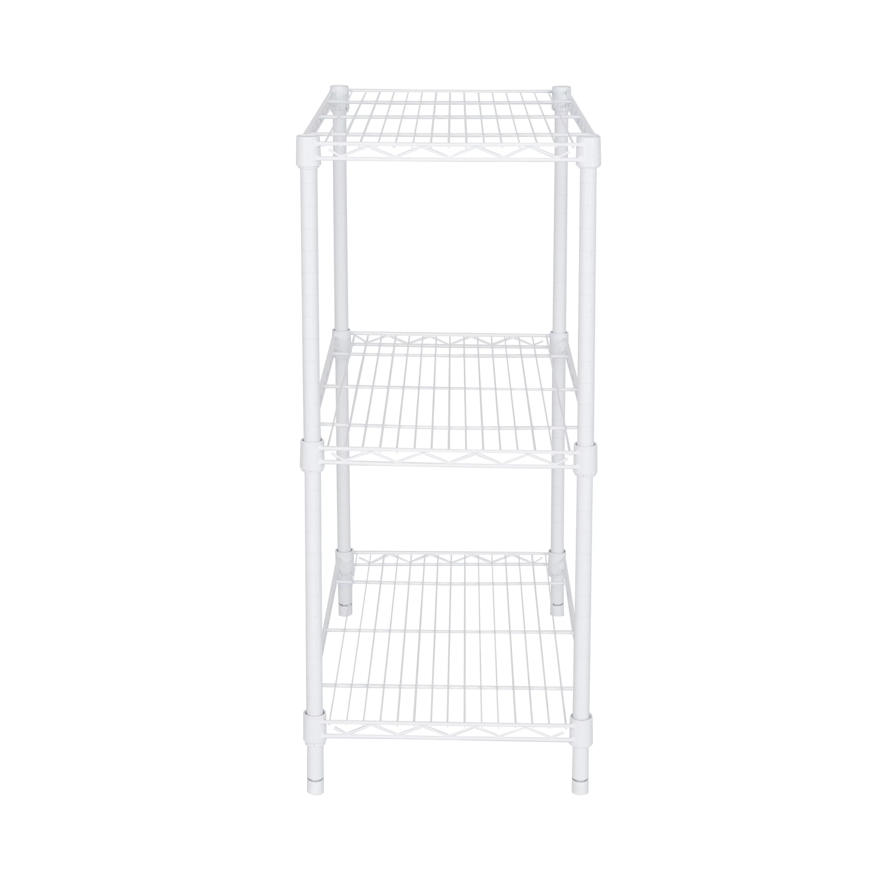 Hyper Tough 3-Tier Multipurpose Wire Shelving Rack, Black Color,750lbs Load Capacity, for Adult - Inhomebuy