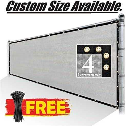 Royal Shade 6 X 50 Fence Privacy Screen Cover Windscreen With Heavy Duty Brass Grommets -Cable Zip Ties Include -Make Cust - Inhomebuy