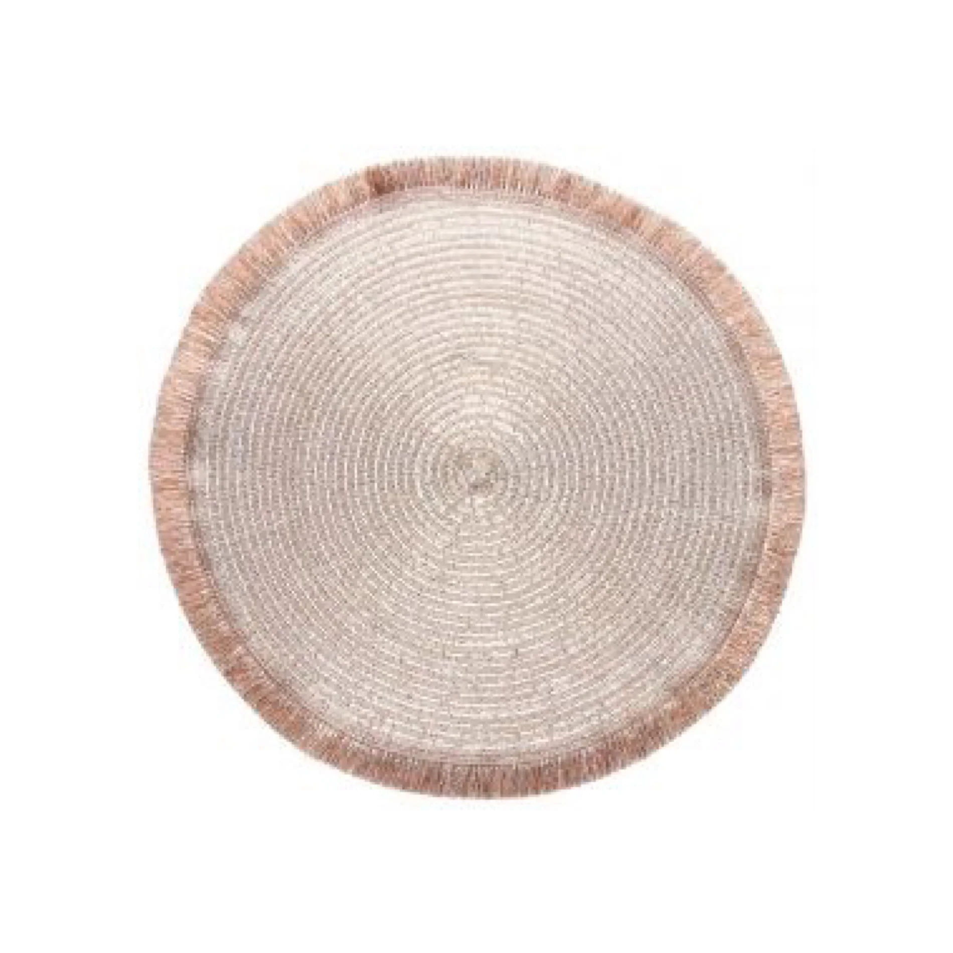 Placemat with Fringes 38cm Lurex Oro Gold Set 6pcs - Inhomebuy