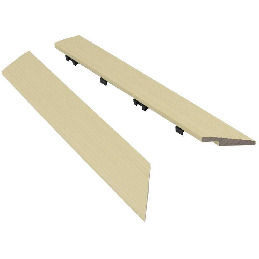 NewTechWood 1/6 ft. x 1 ft. Quick Deck Composite Deck Tile Outside Corner Fascia - Inhomebuy