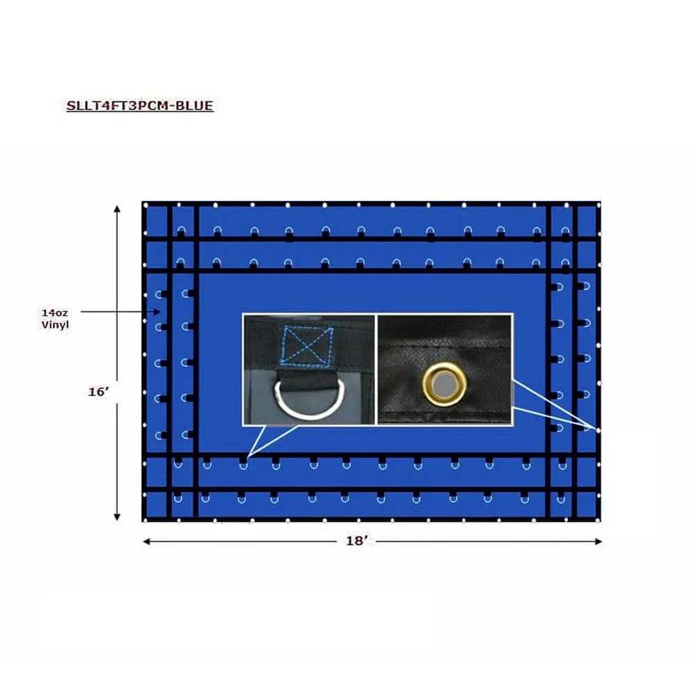 Mytee Products 16′ x Flatbed Truck Tarps Heavy Duty 18oz Steel Tarp - Inhomebuy