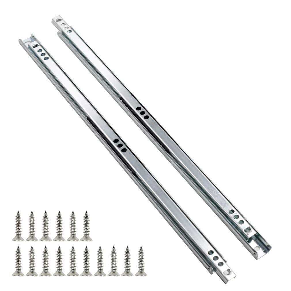 yoohey Metal Drawer Slides Ball Bearing Two Way Slide Track Rail 0.7 inch Wide - Inhomebuy