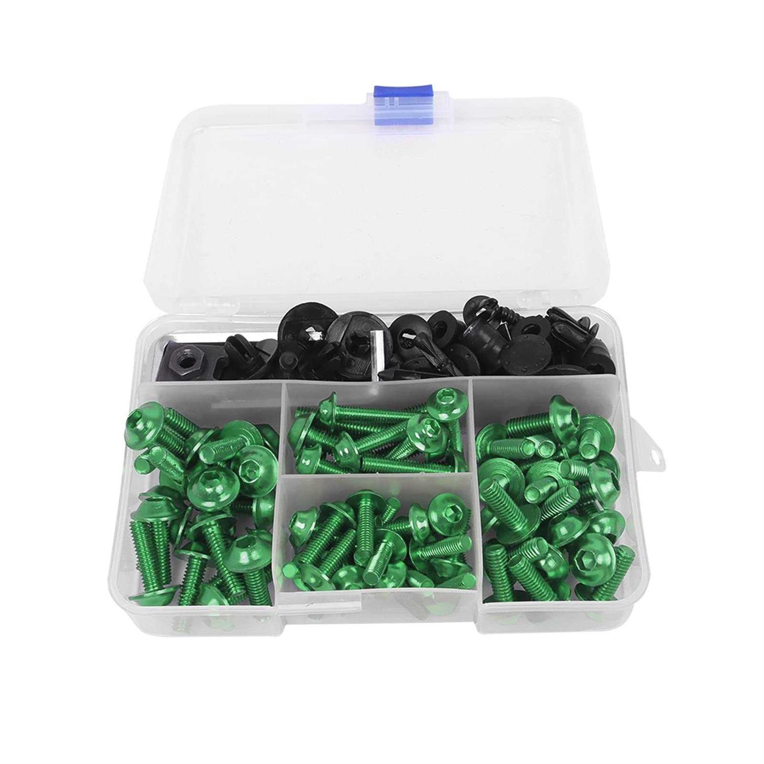 Worldmotop Fairing Bolt Kit Screws Fasteners Universal Compatible with Yamaha Honda Kawasaki Suzuki BMW,Fairing Bolt Kits Metric Bolts and Nuts Kit - Inhomebuy