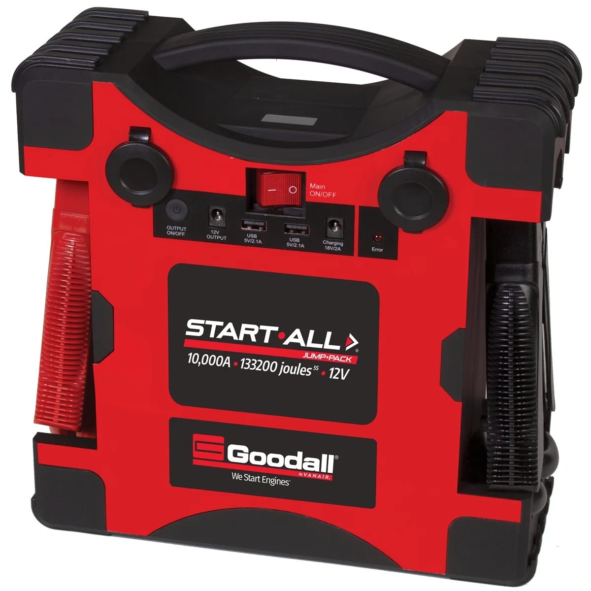 GOODALL MANUFACTURING JP-12-10000T 12V 10000 Amp Start-All Corded Jump Pack - Inhomebuy