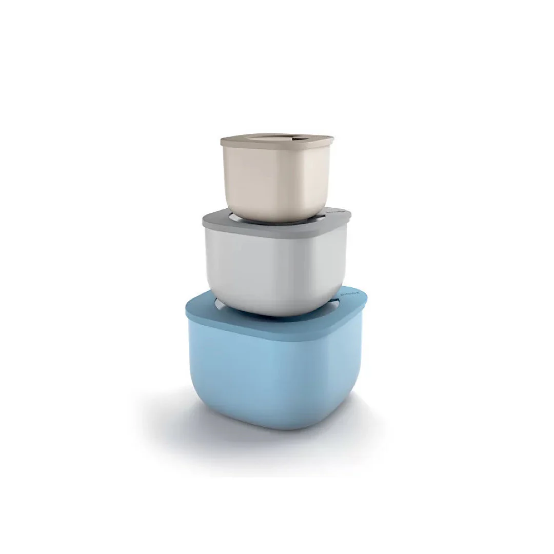 STORE&MORE - Set of 3 deep airtight fridge/freezer/microwave containers - Inhomebuy
