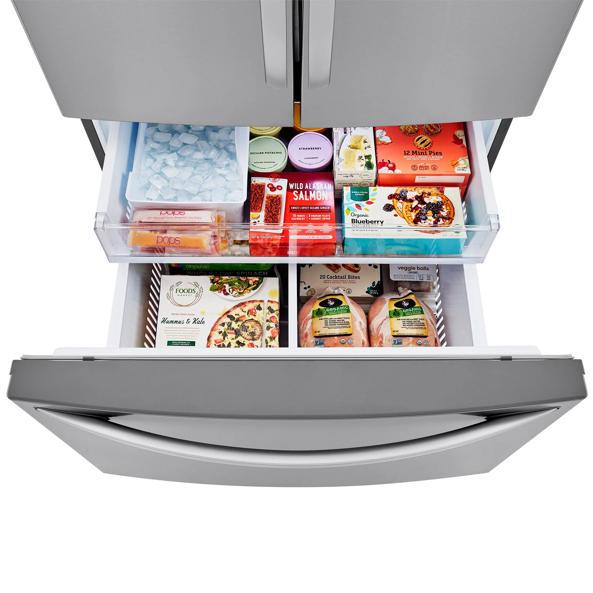 LG 36 in. 29 cu. ft. Smudge-Resistant Stainless Steel French Door Refrigerator - LRFCS29D6S - Inhomebuy