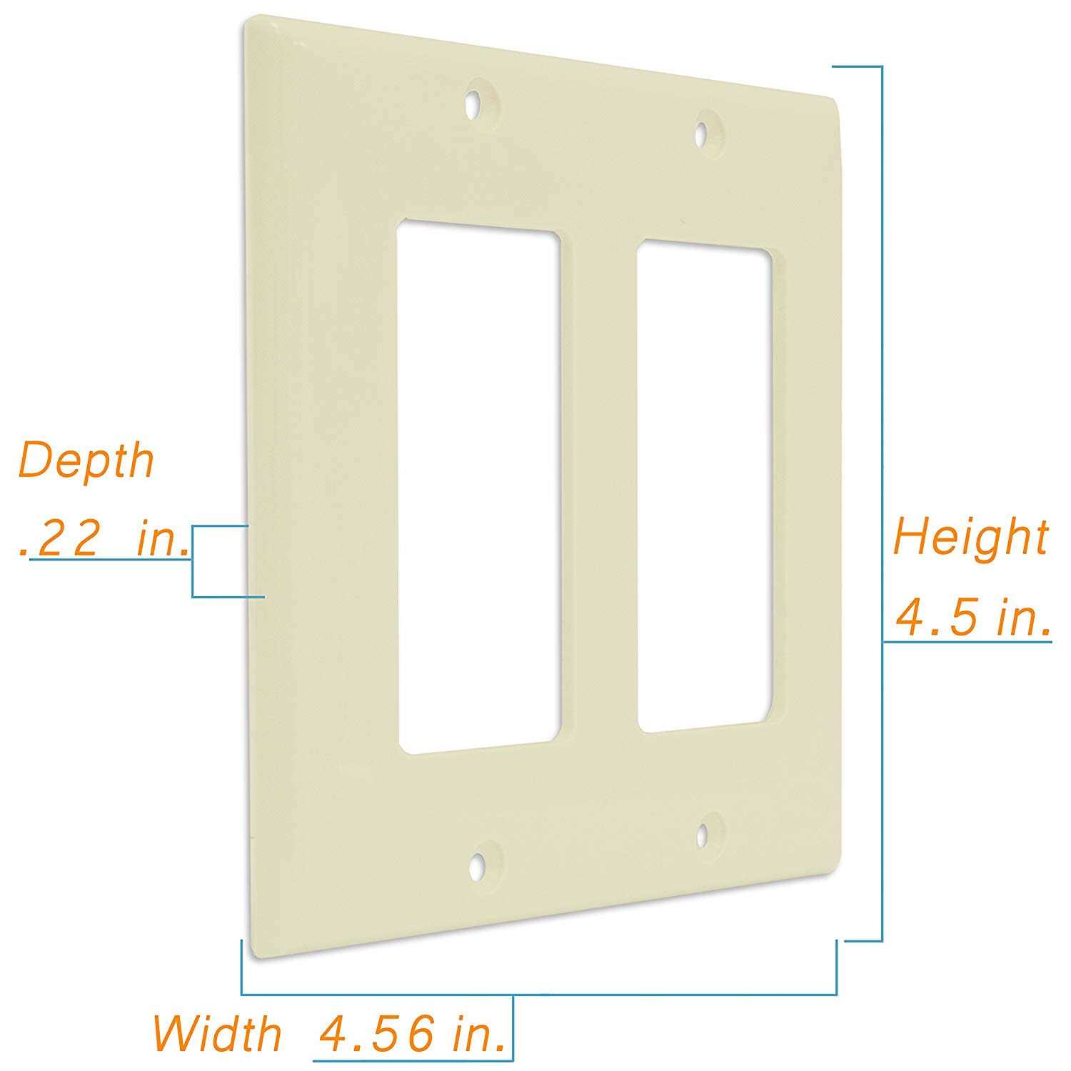 Enerlites 2-Gang Decorator/GFCI Outlet Wall Plate 8832 - Inhomebuy