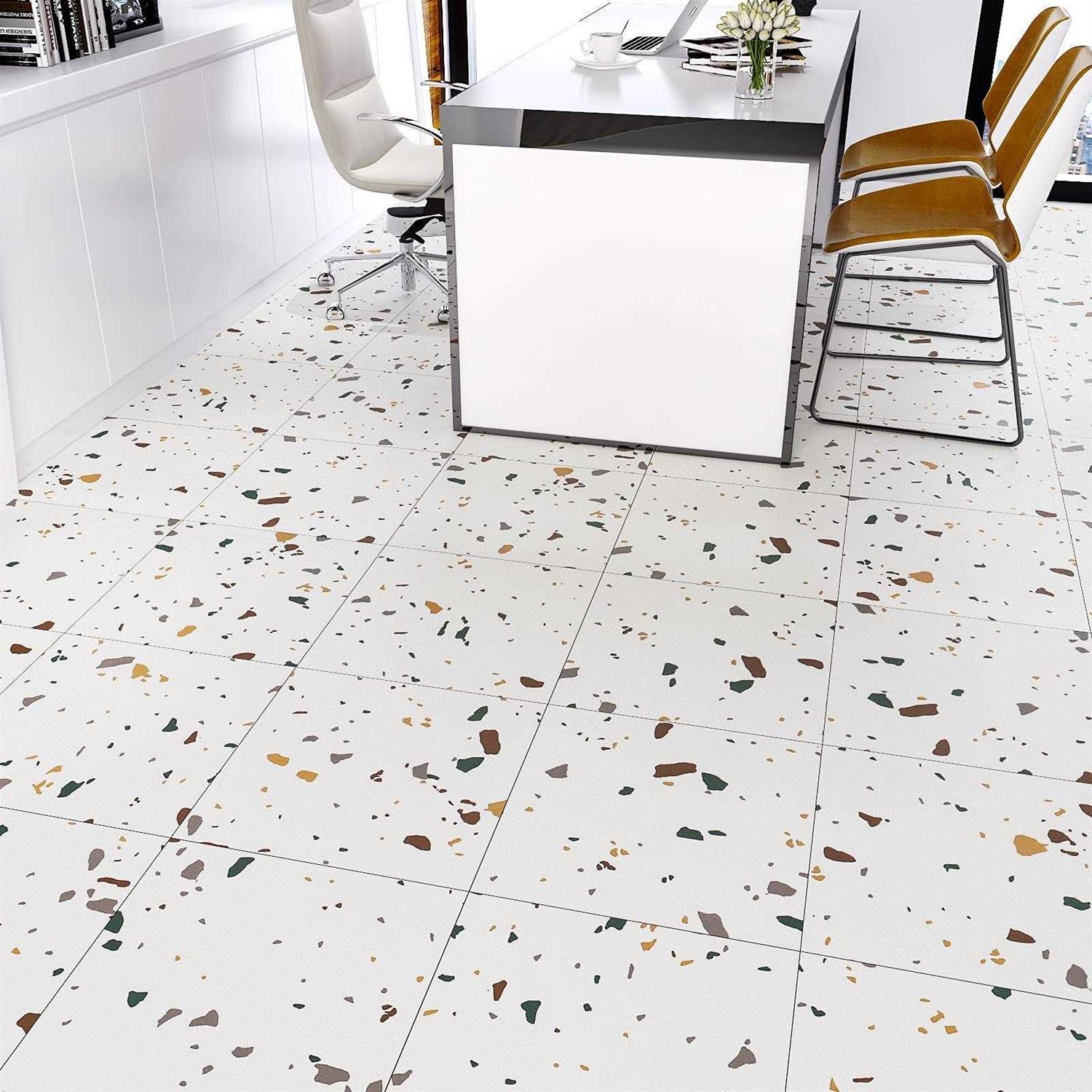WESTICK Peel and Stick Floor Tile Bathroom Self Adhesive Vinyl Flooring Durable Floor Tiles Peel and Stick Waterproof Removable - Inhomebuy