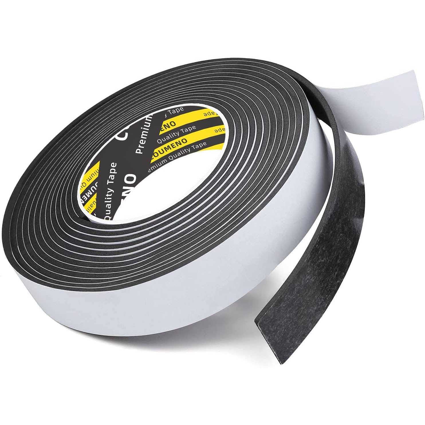 COUMENO EVA Single-Sided Adhesive White Foam Tape Single-Sided Sealing Strip Foam Pad Sponge Tape Window Weatherproof - Inhomebuy