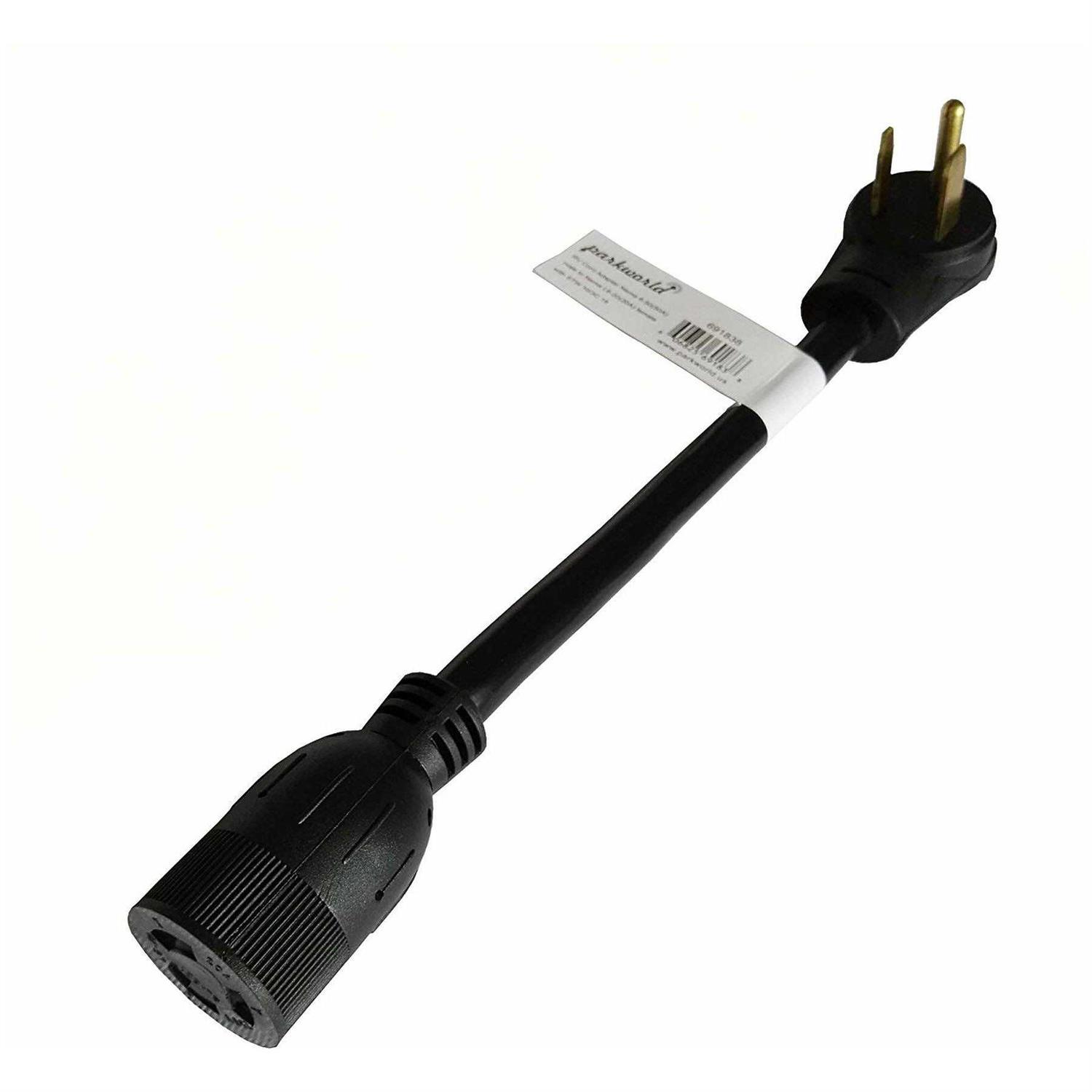 Parkworld 691753 Household Regular 15A Plug 5-15p to L5-30r Generator 3-Prong 30 AMP Locking Female - Inhomebuy