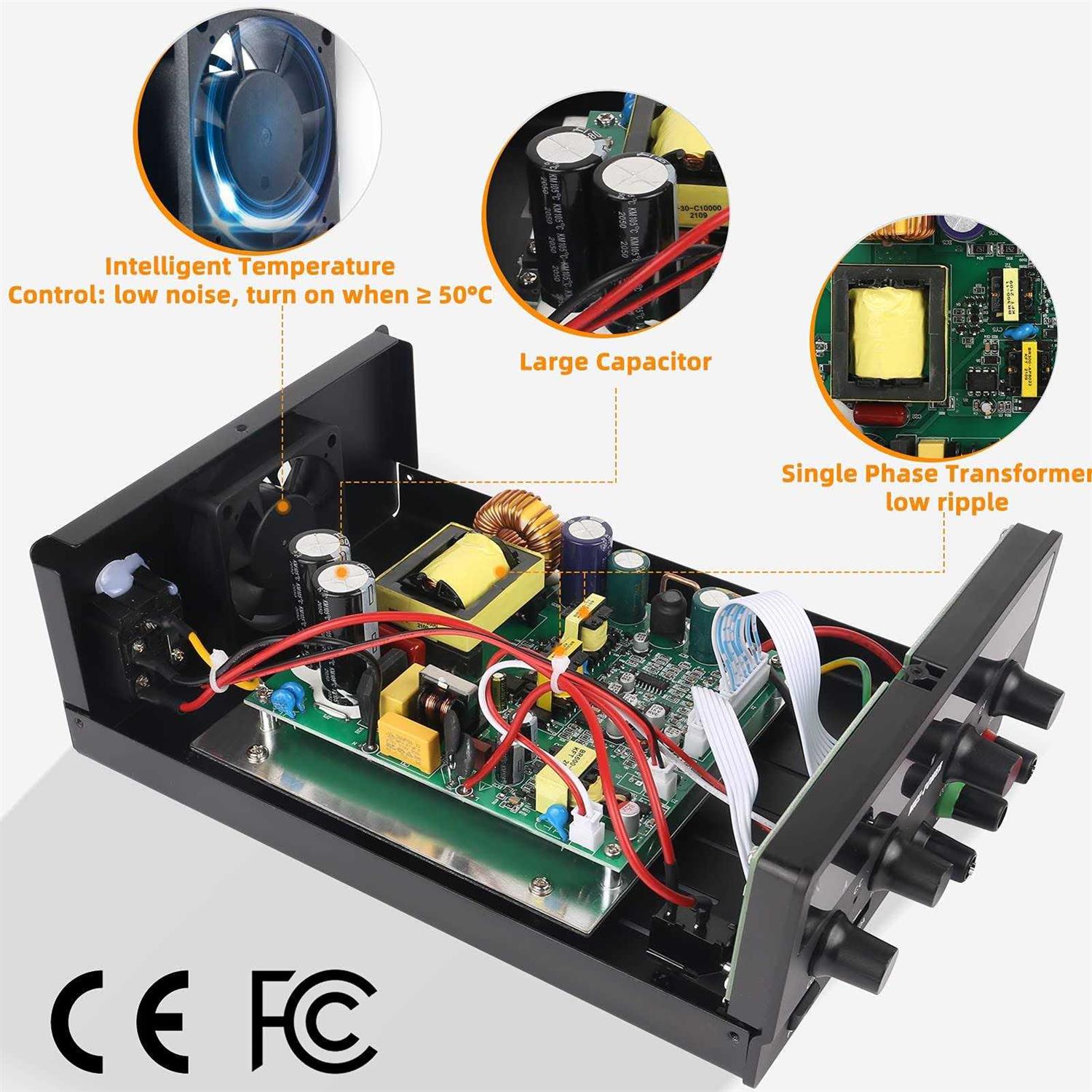 NICE-Power Adjustable DC Power Supply 30v 5A Variable Switching Regulated High Precision 4-Digits LED Display 5V/2A USB Port Output & Input Power - Inhomebuy