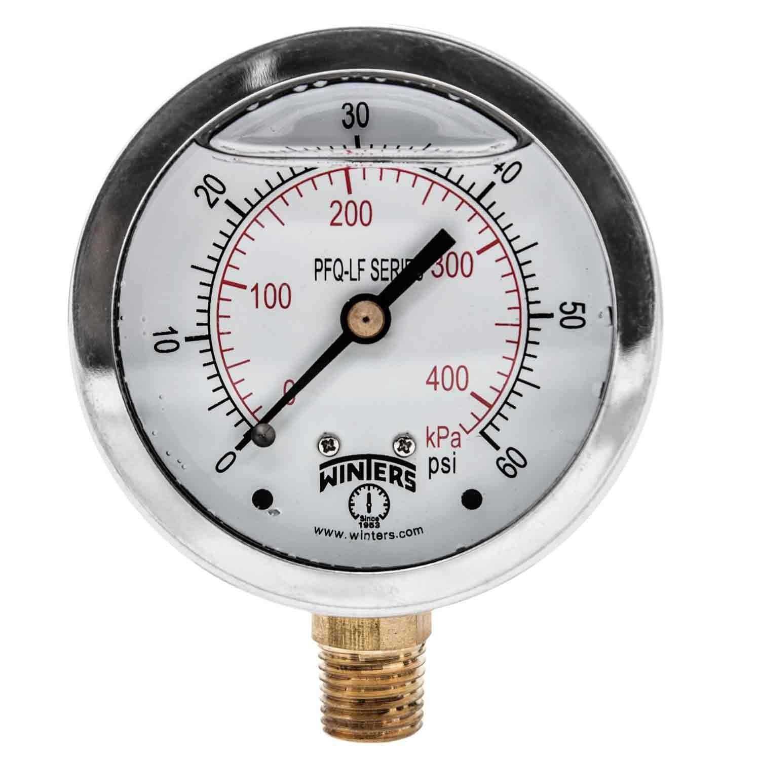 Winters PFQ807LF Gauge Pressure 0 to 300 psi - Inhomebuy