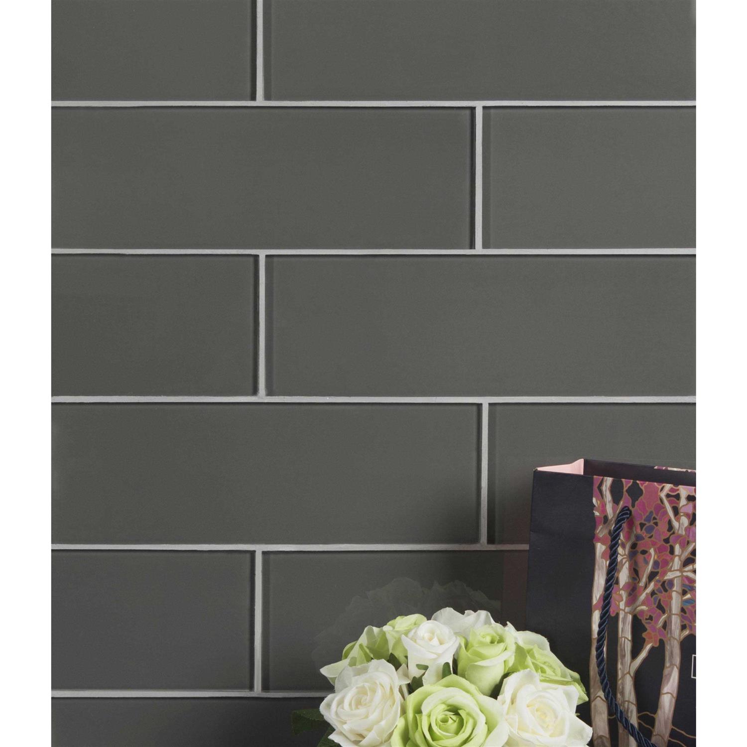 WS Tiles Premium 4 in. x 12 in. Individual Glass Subway Wall Tile - Inhomebuy