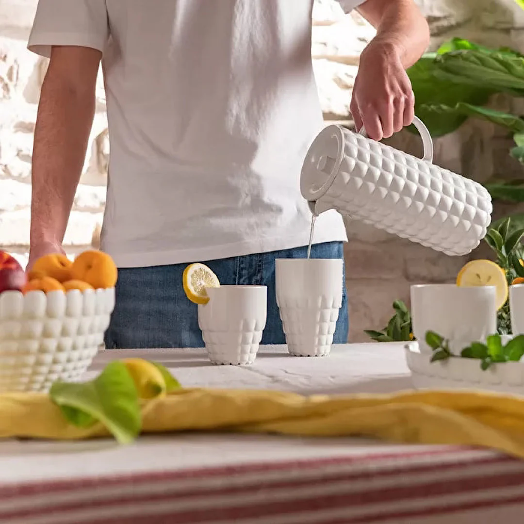 Pitcher Tiffany 1750cc Milk white - Inhomebuy