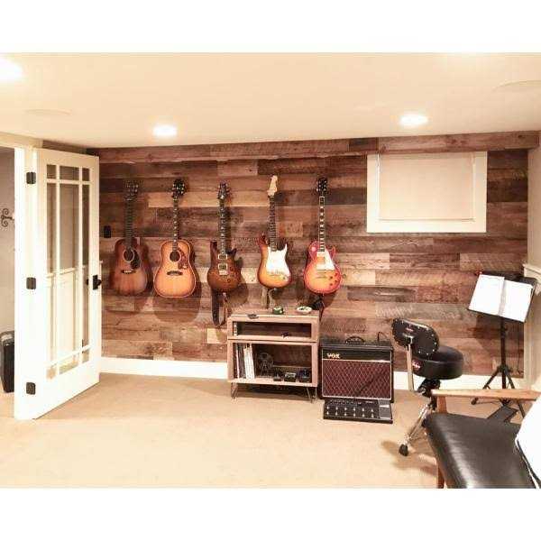 East Coast Rustic Reclaimed Barn Wood Brown 3/8 in. Thick x 3.5 in. Width x Varying Length Solid Hardwood Wall Plank - Inhomebuy