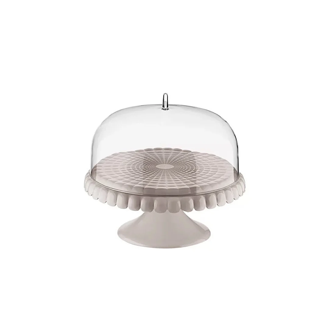 Small Cake Stand With Dome Milk White - Inhomebuy