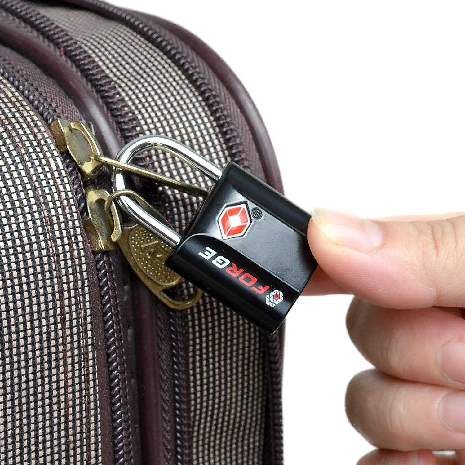 Forge Red 4 Pack TSA Approved Luggage Locks Ultra-Secure Dimple Key Travel Locks with Zinc Alloy Body - Inhomebuy