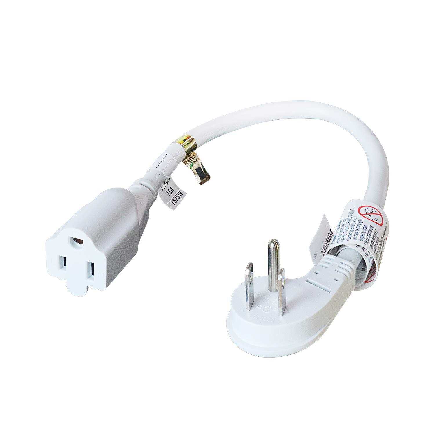 FIRMERST 1875W Low Profile 1Ft Extension Cord 14 AWG - Inhomebuy