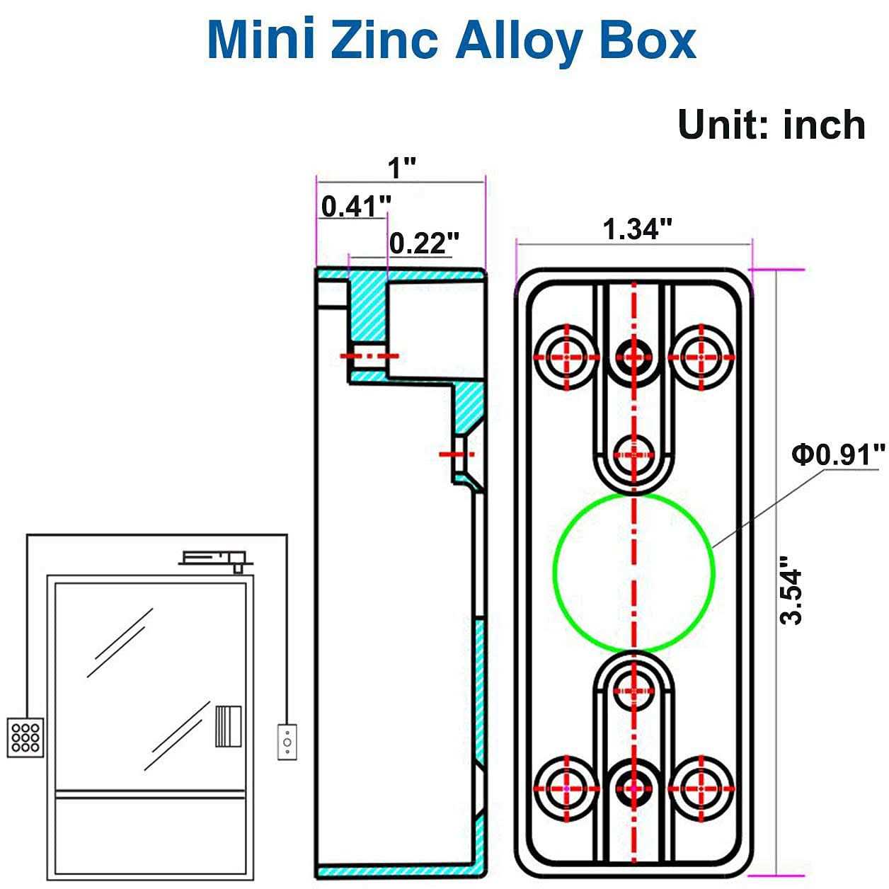 UHPPOTE Access Control Outswinging 600lb Electric Magnetic Door Lock Kit System - Inhomebuy