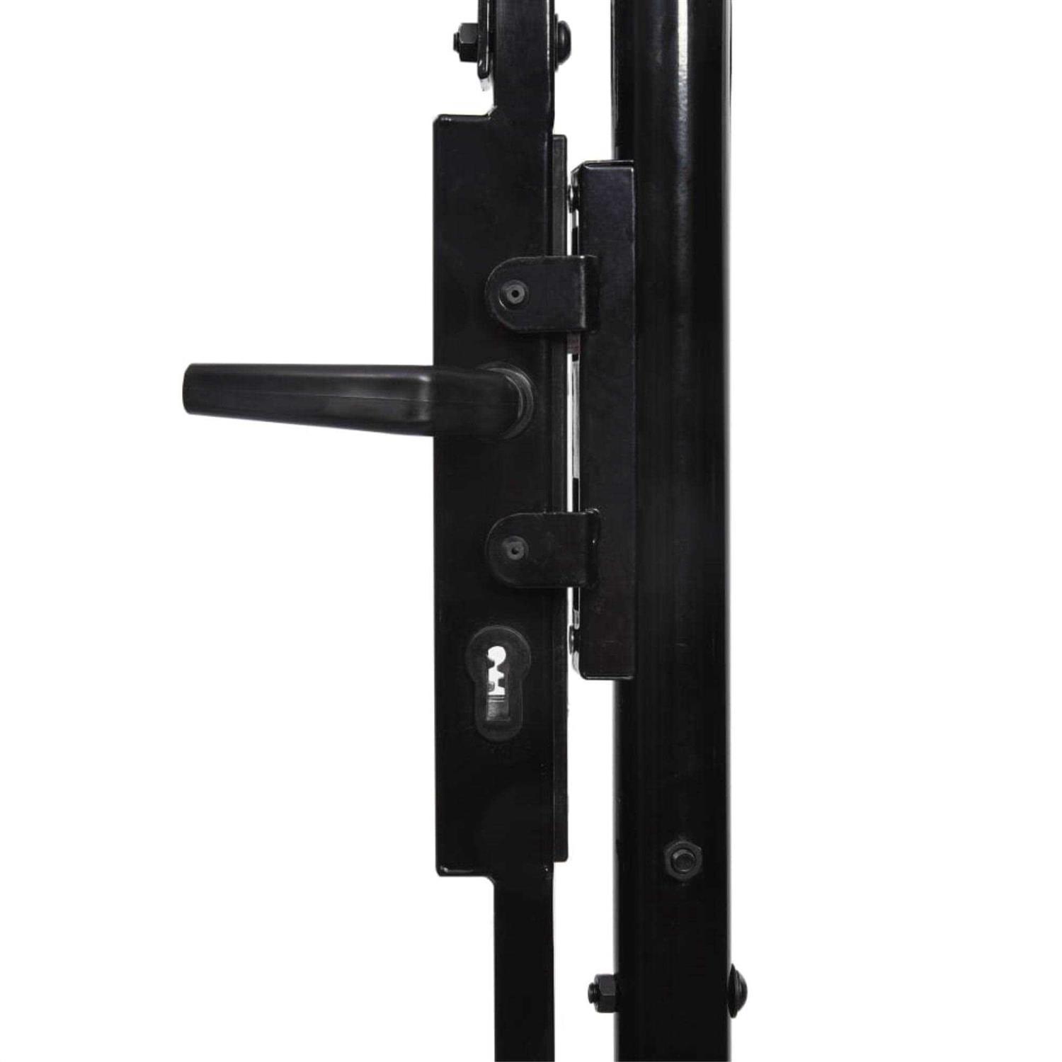 vidaXL Double Door Fence Gate with Spear Top - Inhomebuy