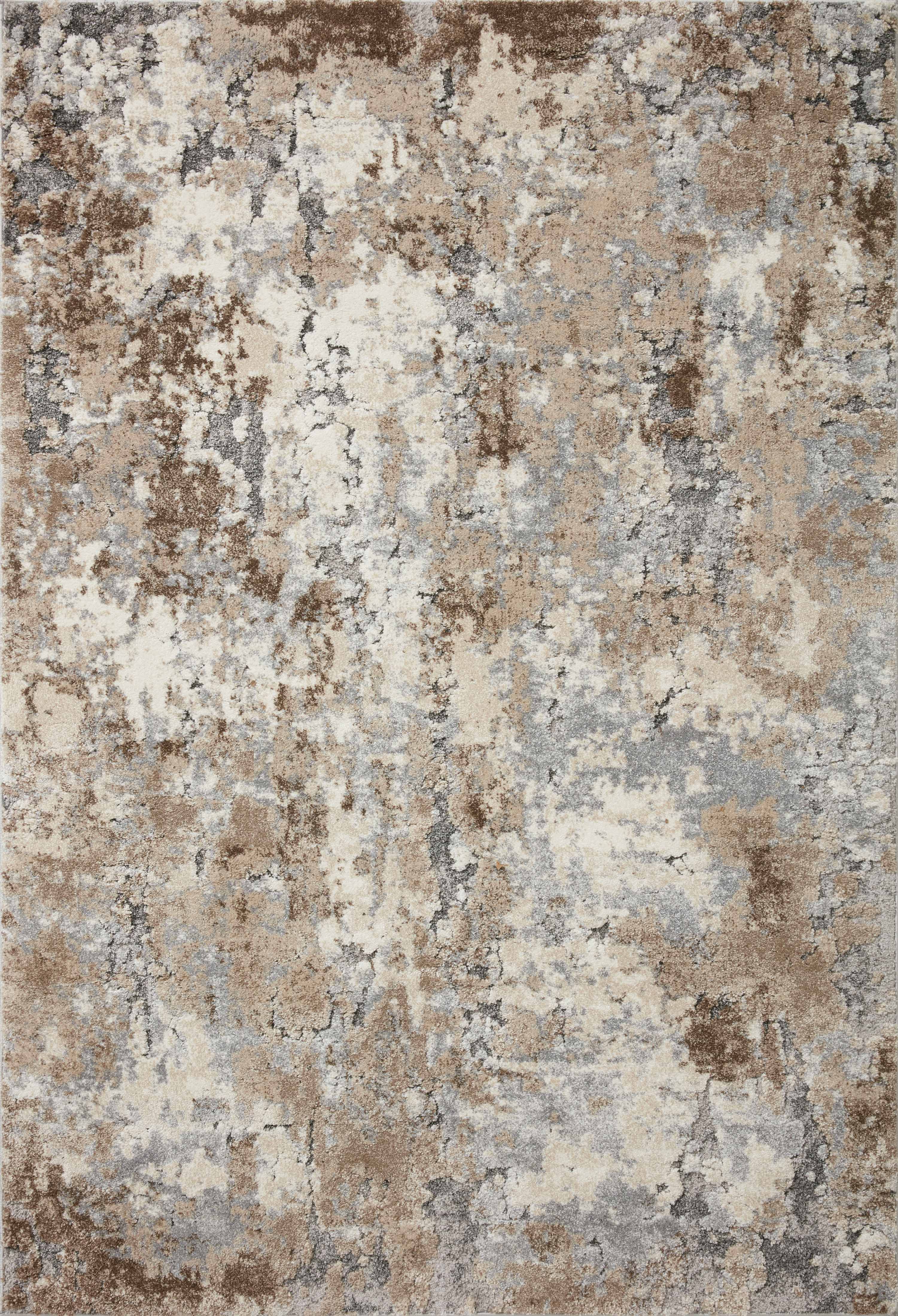 Loloi Rugs Theory Collection Rug in Dove, Bark - 7'10