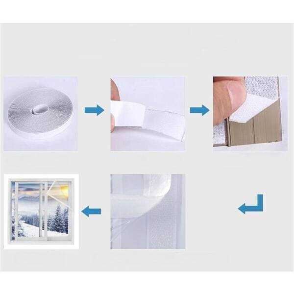 Wellco 63 in. Indoor Window Insulation Kit for Winter Keep Cold Out - Inhomebuy