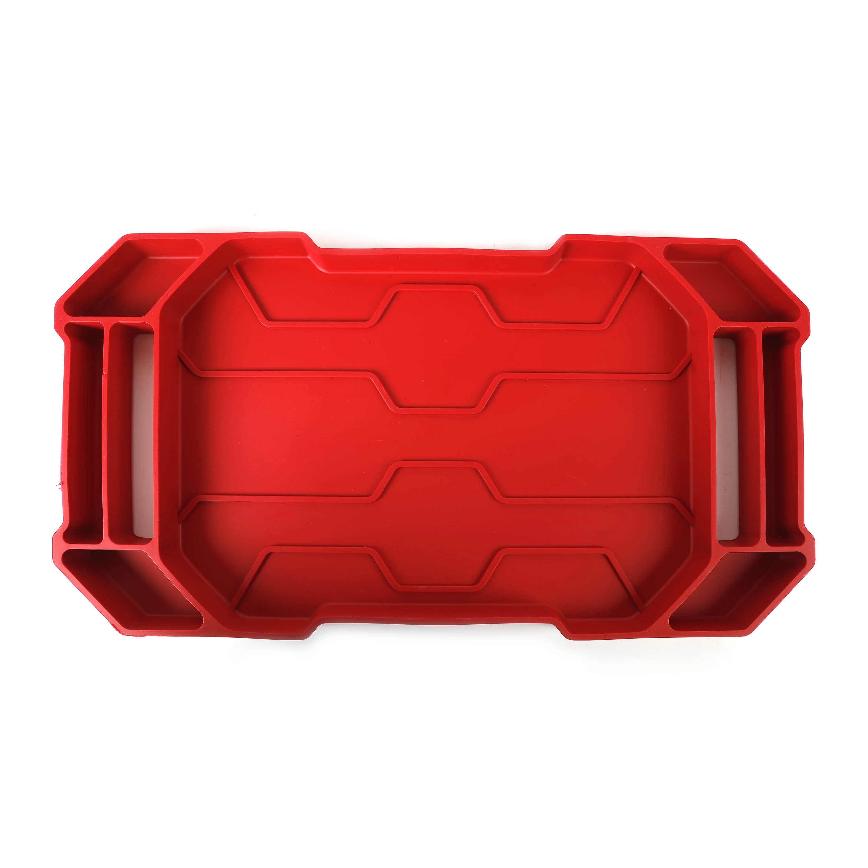 Hyper Tough 3-Piece Silicone Tool Organizer Tray, Flexible, Red, Automotive Use, New - Inhomebuy