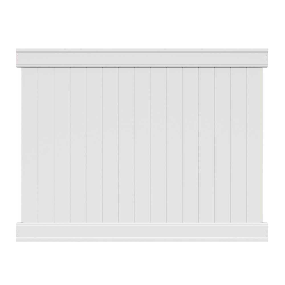 Freedom Bolton 4-ft H x 8-ft W White Vinyl Fence Panel Cap 73014723 - Inhomebuy